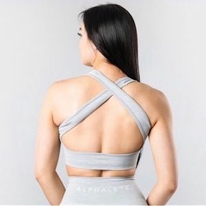 Alphalete Vault Bra Grey